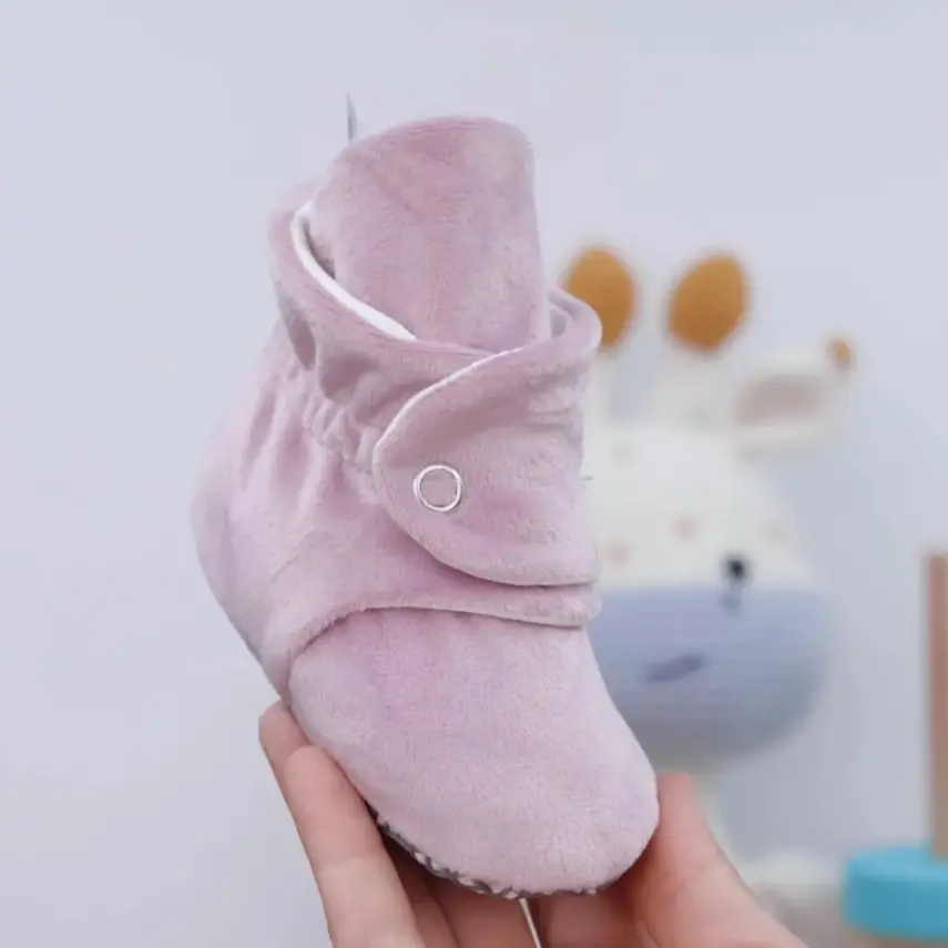 Ella Bonna Unisex Ev Botu Organik Pamuk Kaydırmaz Taban Pudra - 18