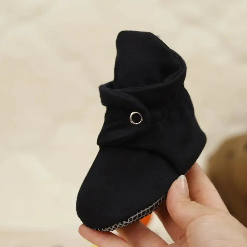 Ella Bonna Unisex Ev Botu Organik Pamuk Kaydırmaz Taban Siyah - 3