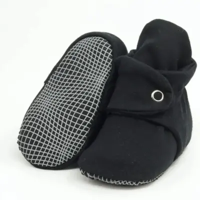 Ella Bonna Unisex Ev Botu Organik Pamuk Kaydırmaz Taban Siyah 