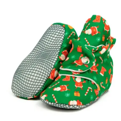 Ella Bonna Unisex Ev Botu Organik Pamuk Kaydırmaz Taban YEŞİL 