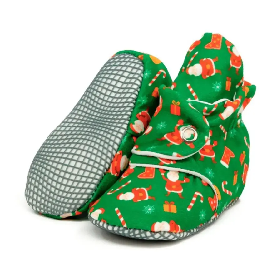 Ella Bonna Unisex Ev Botu Organik Pamuk Kaydırmaz Taban YEŞİL - 1