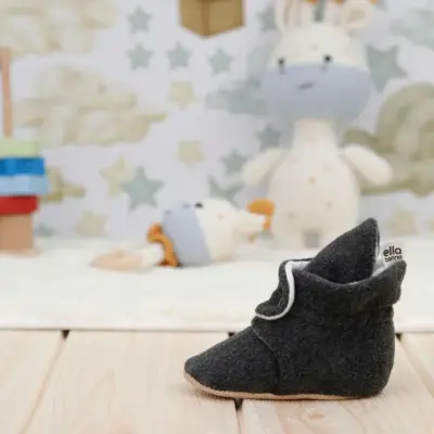 Ella Bonna Unisex Ev Terliği Polar Kaydırmaz Taban Antrasit - 6