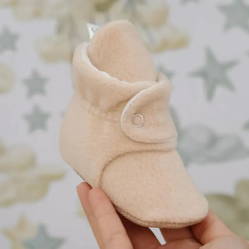 Ella Bonna Unisex Ev Terliği Polar Kaydırmaz Taban Bej - 6