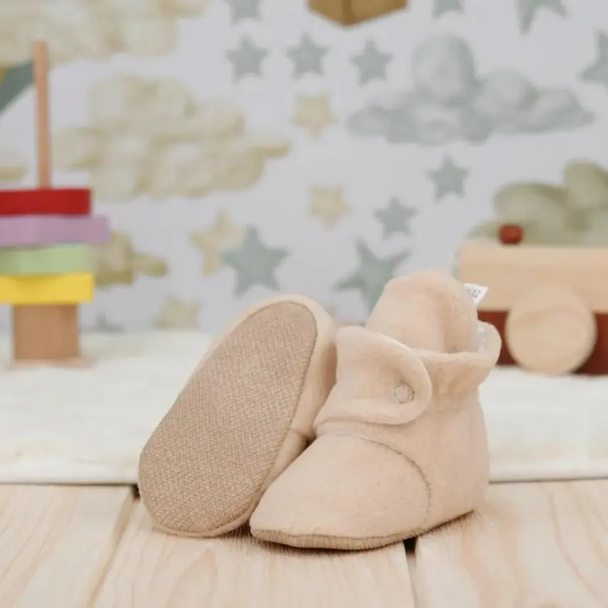 Ella Bonna Unisex Ev Terliği Polar Kaydırmaz Taban Bej - 5