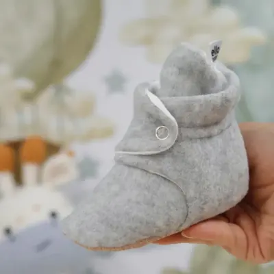 Ella Bonna Unisex Ev Terliği Polar Kaydırmaz Taban Gri - 13