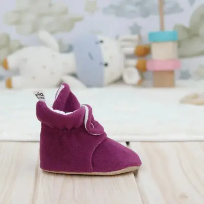 Ella Bonna Unisex Ev Terliği Polar Kaydırmaz Taban Mor - 10