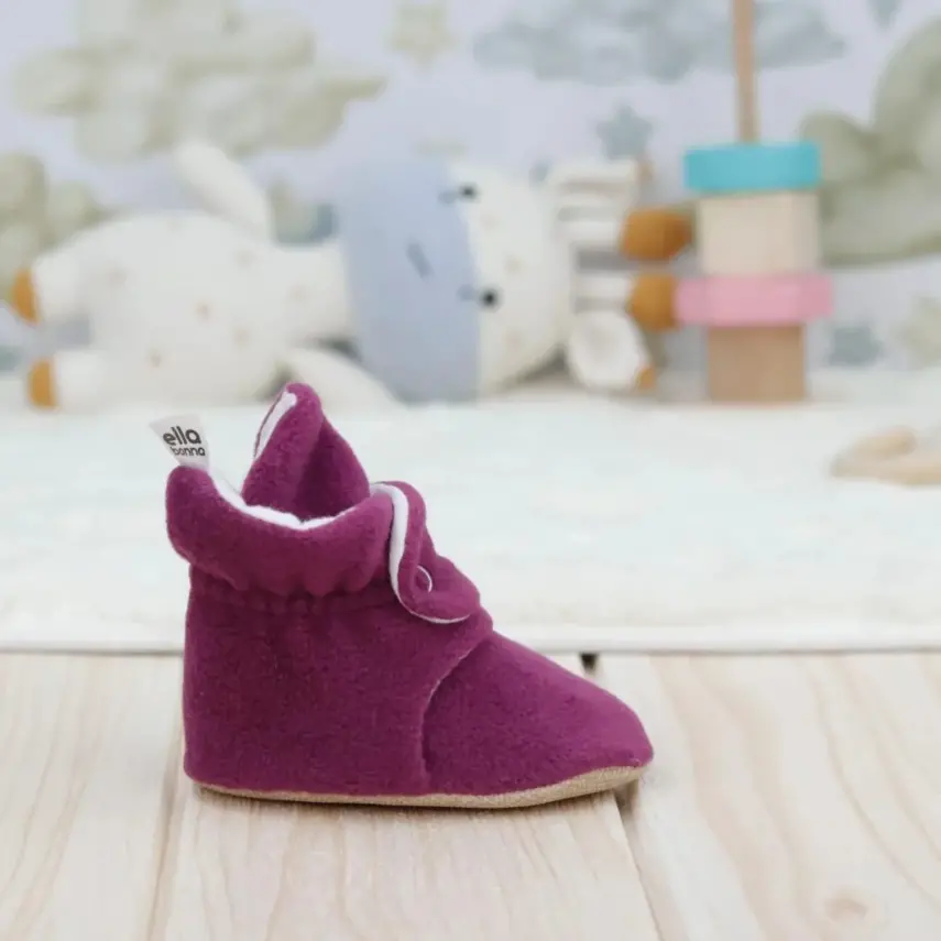 Ella Bonna Unisex Ev Terliği Polar Kaydırmaz Taban Mor - 18