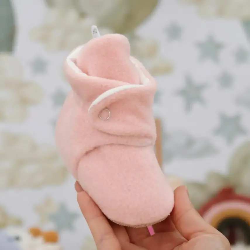 Ella Bonna Unisex Ev Terliği Polar Kaydırmaz Taban Pudra - 6