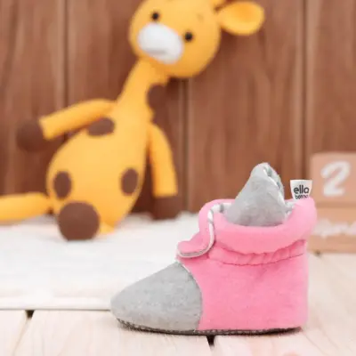 Ella Bonna Unisex Panduf Kaydırmaz Taban Gri - Pembe - 7