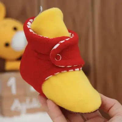 Ella Bonna Unisex Panduf Kaydırmaz Taban Sarı - Kırmızı - 6