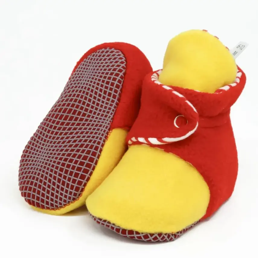 Ella Bonna Unisex Panduf Kaydırmaz Taban Sarı - Kırmızı - 1