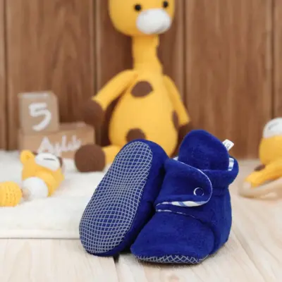 Ella Bonna Unisex Panduf Organik Kaydırmaz Taban Lacivert - 3