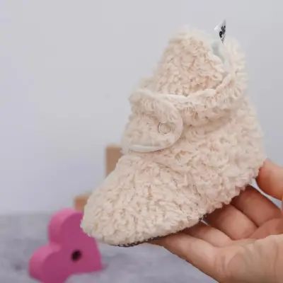 Ella Bonna Unisex Panduf Organik Pamuk Kaydırmaz Taban Bej - 5