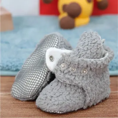 Ella Bonna Unisex Panduf Organik Pamuk Kaydırmaz Taban Gri - 7