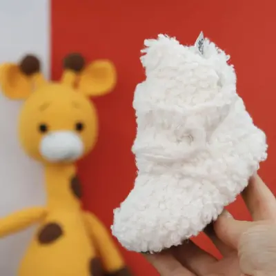 Ella Bonna Unisex Panduf Organik Pamuk Kaydırmaz Taban KIRIK BEYAZ - 3