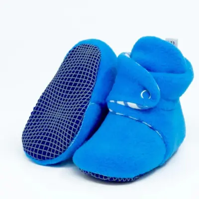 Ella Bonna Unisex Panduf Organik Pamuk Kaydırmaz Taban Mavi - 8