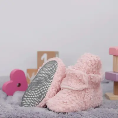 Ella Bonna Unisex Panduf Organik Pamuk Kaydırmaz Taban Pudra - 3