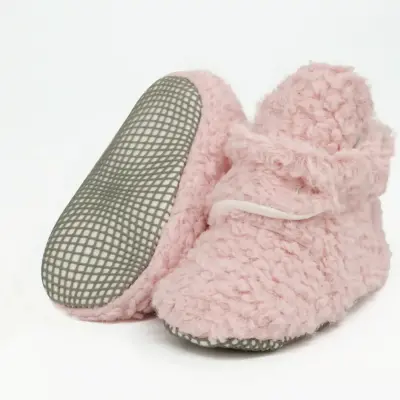 Ella Bonna Unisex Panduf Organik Pamuk Kaydırmaz Taban Pudra 