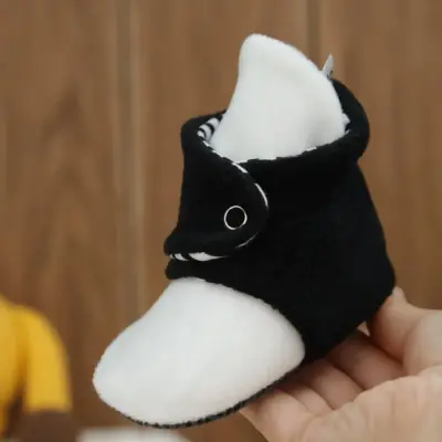 Ella Bonna Unisex Panduf Organik Pamuk Kaydırmaz Taban Siyah - Beyaz - 7