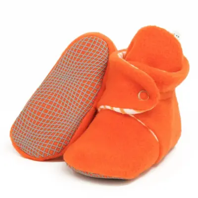 Ella Bonna Unisex Panduf Organik Pamuk Kaydırmaz Taban Turuncu - 5