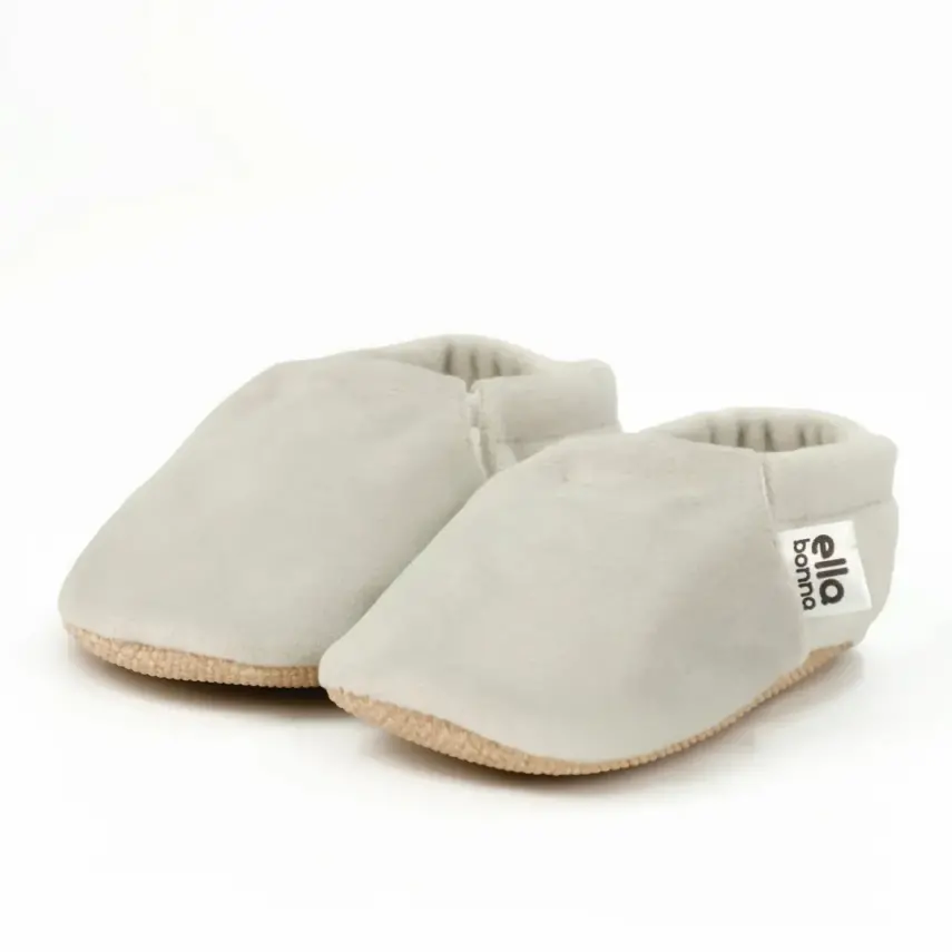 Ella Bonna Unisex Patik Kadife Kaydırmaz Taban Gümüş - 1