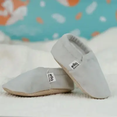 Ella Bonna Unisex Patik Kadife Kaydırmaz Taban Gümüş - 6