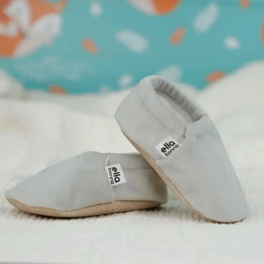 Ella Bonna Unisex Patik Kadife Kaydırmaz Taban Gümüş - 7