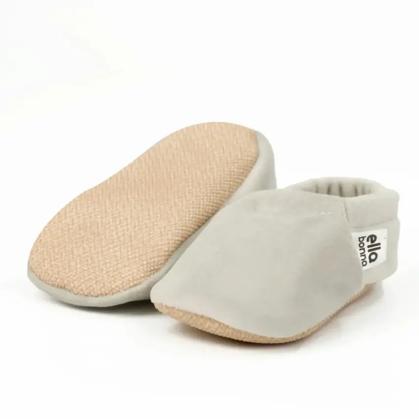 Ella Bonna Unisex Patik Kadife Kaydırmaz Taban Gümüş - 12