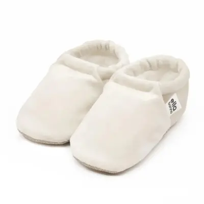 Ella Bonna Unisex Patik Kadife Kaydırmaz Taban Krem 