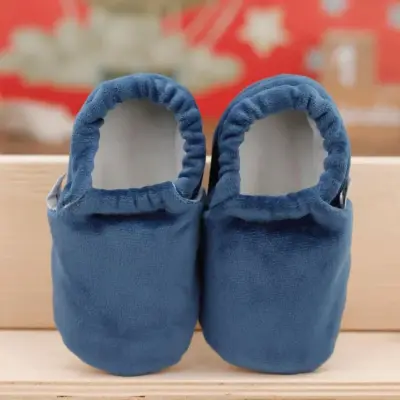 Ella Bonna Unisex Patik Kadife Kaydırmaz Taban Lacivert - 6