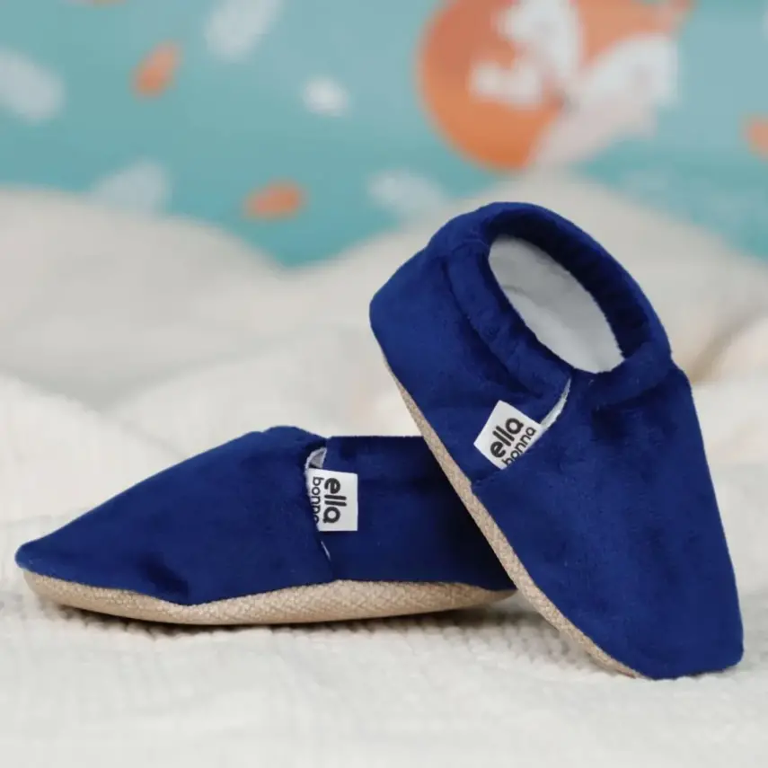 Ella Bonna Unisex Patik Kadife Kaydırmaz Taban Saks - 5