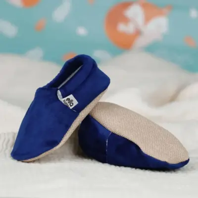 Ella Bonna Unisex Patik Kadife Kaydırmaz Taban Saks - 7