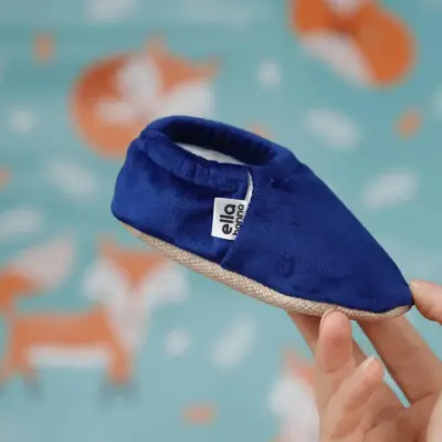 Ella Bonna Unisex Patik Kadife Kaydırmaz Taban Saks - 4