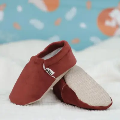 Ella Bonna Unisex Patik Kadife Kaydırmaz Taban Tarçın - 3