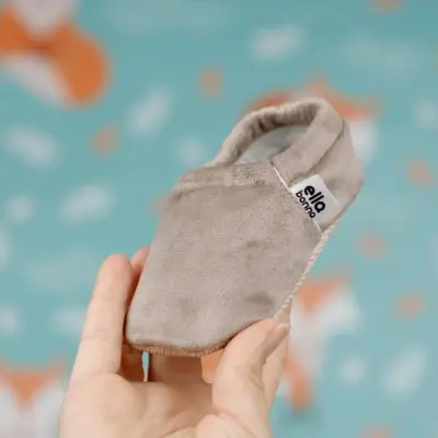 Ella Bonna Unisex Patik Kadife Kaydırmaz Taban Vizon - 4