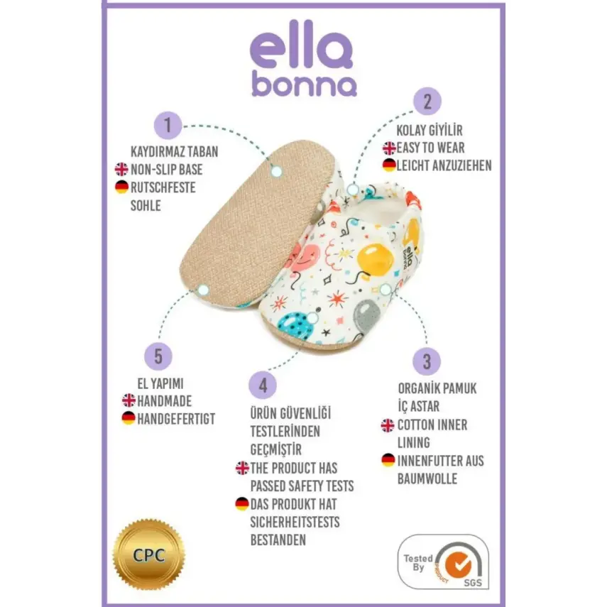 Ella Bonna Unisex Patik Kaydırmaz Taban Balonlar - 5