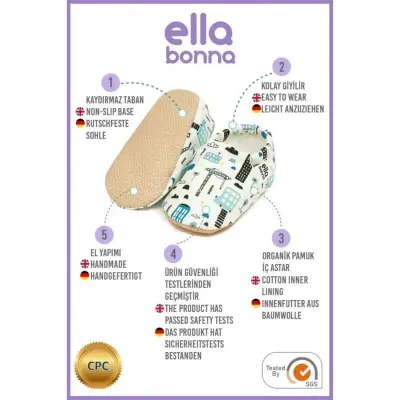 Ella Bonna Unisex Patik Kaydırmaz Taban Bina - 3
