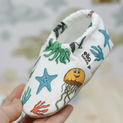 Ella Bonna Unisex Patik Kaydırmaz Taban Deniz Hayvanları - 7