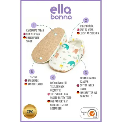 Ella Bonna Unisex Patik Kaydırmaz Taban Fil - 3