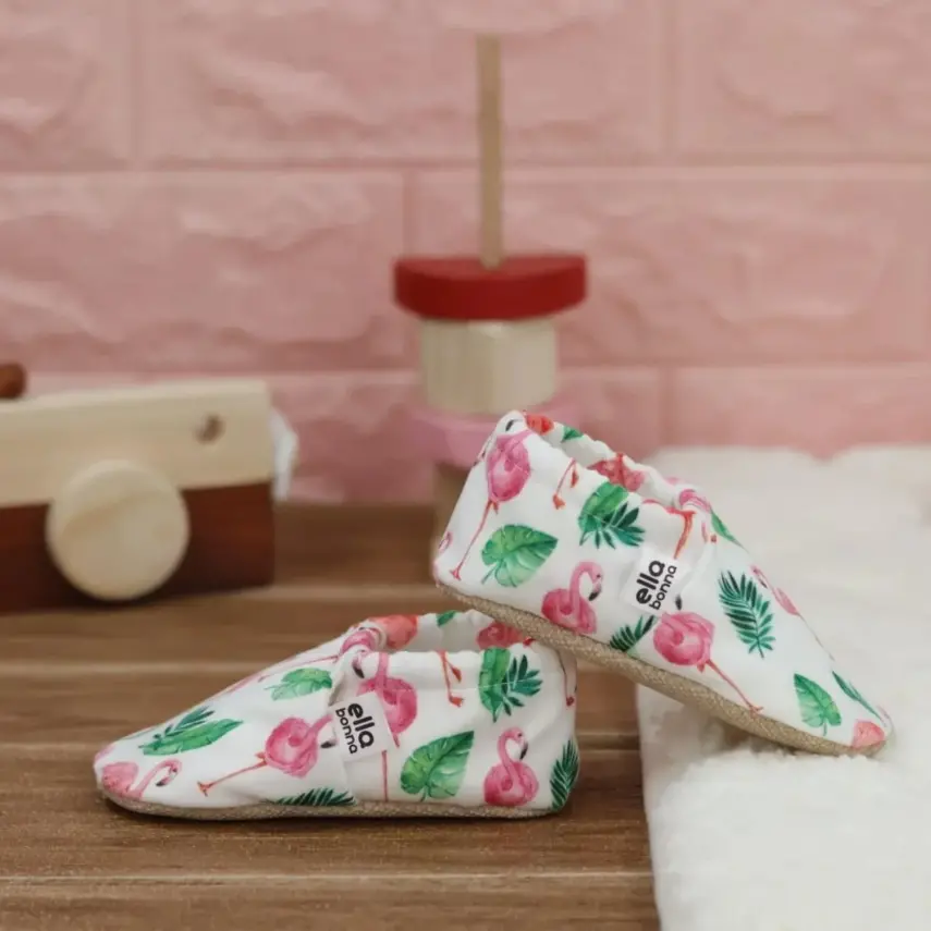 Ella Bonna Unisex Patik Kaydırmaz Taban Flamingo - 8