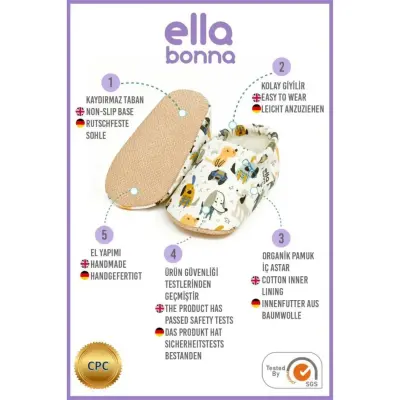 Ella Bonna Unisex Patik Kaydırmaz Taban Köpek - 3