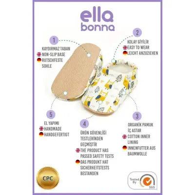 Ella Bonna Unisex Patik Kaydırmaz Taban Kuş - 3