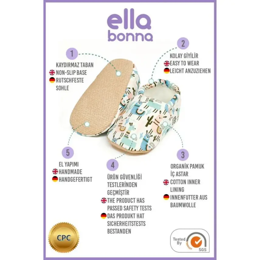 Ella Bonna Unisex Patik Kaydırmaz Taban Lama - 3