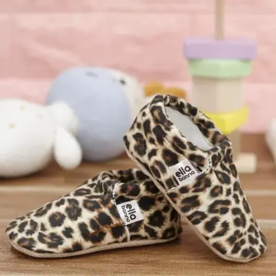 Ella Bonna Unisex Patik Kaydırmaz Taban Leopar - 7