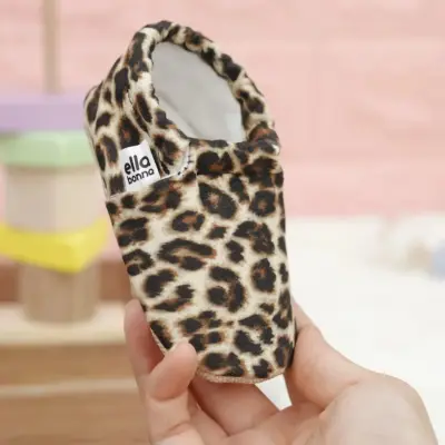 Ella Bonna Unisex Patik Kaydırmaz Taban Leopar - 6