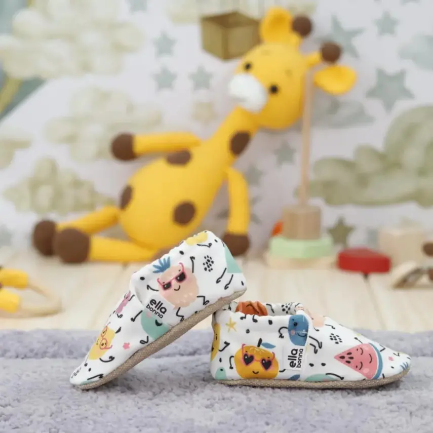 Ella Bonna Unisex Patik Kaydırmaz Taban Meyveler - 7