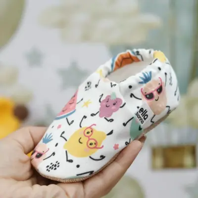 Ella Bonna Unisex Patik Kaydırmaz Taban Meyveler - 6