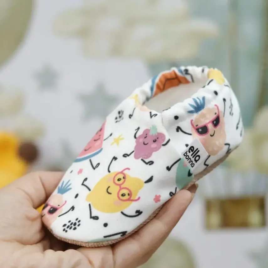 Ella Bonna Unisex Patik Kaydırmaz Taban Meyveler - 6