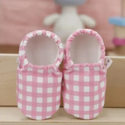 Ella Bonna Unisex Patik Kaydırmaz Taban Pembe Çizgili - 12