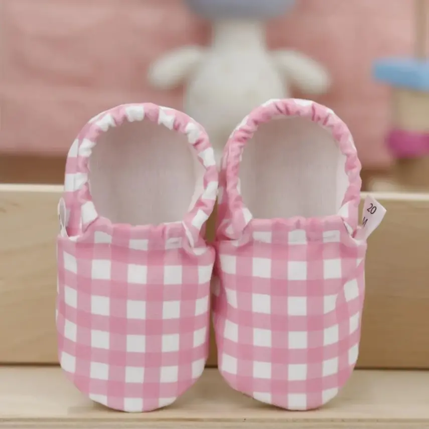 Ella Bonna Unisex Patik Kaydırmaz Taban Pembe Çizgili - 12